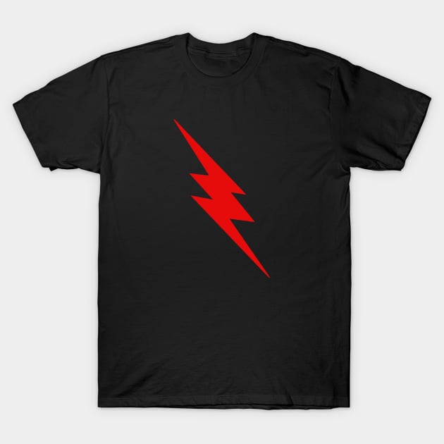 Red Lightning Bolt T-Shirt by SpaceAlienTees